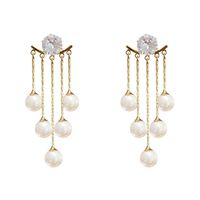 1 Pair Fashion Water Droplets Alloy Plating Inlay Zircon Women's Earrings main image 4