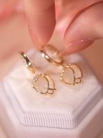 1 Pair Sweet Flower Alloy Inlay Opal Women's Drop Earrings main image 5