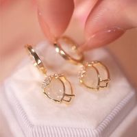 1 Pair Sweet Flower Alloy Inlay Opal Women's Drop Earrings main image 4