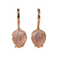 1 Pair Sweet Flower Alloy Inlay Opal Women's Drop Earrings main image 3