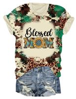 Women's T-shirt Short Sleeve T-shirts Printing Tropical Letter main image 2