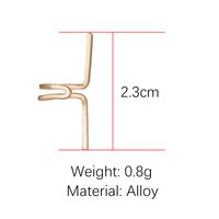 1 Piece Simple Style Geometric Alloy Plating Women's Ear Clips main image 2