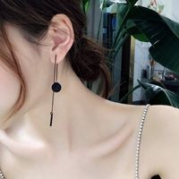 1 Pair Simple Style Round Metal Plating Women's Ear Line main image 3