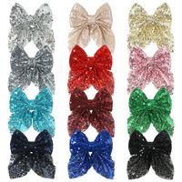 Fashion Bow Knot Sequin Pleated Hair Clip 1 Piece main image 1