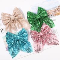 Fashion Bow Knot Sequin Pleated Hair Clip 1 Piece main image 5