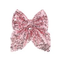Fashion Bow Knot Sequin Pleated Hair Clip 1 Piece main image 4