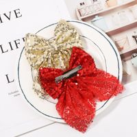Fashion Bow Knot Sequin Pleated Hair Clip 1 Piece main image 3