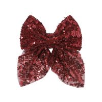 Fashion Bow Knot Sequin Pleated Hair Clip 1 Piece sku image 9