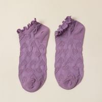 Women's Fashion Heart Shape Cotton Jacquard Ankle Socks A Pair sku image 5