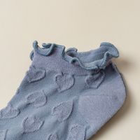 Women's Fashion Heart Shape Cotton Jacquard Ankle Socks A Pair sku image 8