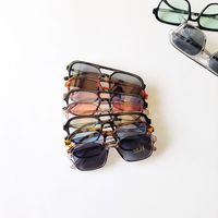 Retro Leopard Uv400 Harz Ovaler Rahmen Patchwork Vollbild Kinder Sonnenbrille main image 5