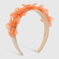 Sweet Flower Alloy Plastic Cloth Hair Band 1 Piece main image 3