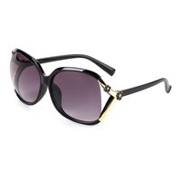 Fashion Solid Color Ac Oval Frame Full Frame Women's Sunglasses sku image 1