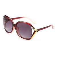 Fashion Solid Color Ac Oval Frame Full Frame Women's Sunglasses sku image 4