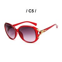 Punk Streetwear Solid Color Ac Oval Frame Full Frame Women's Sunglasses main image 4