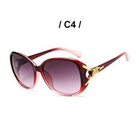 Punk Streetwear Solid Color Ac Oval Frame Full Frame Women's Sunglasses sku image 3