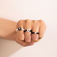 Simple Style Flower Beaded Women's Rings 3 Pieces main image 1