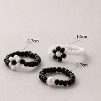 Simple Style Flower Beaded Women's Rings 3 Pieces main image 3