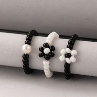 Simple Style Flower Beaded Women's Rings 3 Pieces main image 7