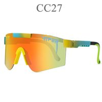 Simple Style Sports Colorful Pc Polygon Half Frame Sports Sunglasses sku image 29