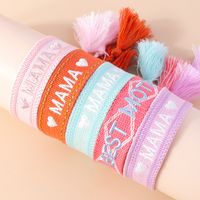 Mama Modern Style Letter Fabric Wholesale Bracelets main image 1