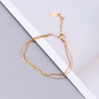 Heart 304 Stainless Steel Titanium Steel Plating No Inlaid 18K Gold Plated Women'S Anklet sku image 1