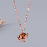 304 Stainless Steel Titanium Steel 18K Gold Plated Rose Gold Plated Inlaid Shell Inlaid Gold Heart Necklace sku image 1
