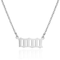 Simple Retro Single-layer Stainless Steel Number Necklace Wholesale Nihaojewelry main image 8