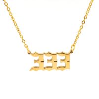 Simple Retro Single-layer Stainless Steel Number Necklace Wholesale Nihaojewelry sku image 2