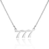 Simple Retro Single-layer Stainless Steel Number Necklace Wholesale Nihaojewelry sku image 10