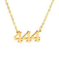Simple Retro Single-layer Stainless Steel Number Necklace Wholesale Nihaojewelry sku image 12