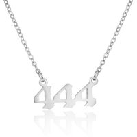 Simple Retro Single-layer Stainless Steel Number Necklace Wholesale Nihaojewelry sku image 5