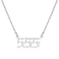 Simple Retro Single-layer Stainless Steel Number Necklace Wholesale Nihaojewelry sku image 6