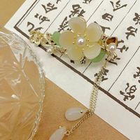 Lady Flower Alloy Plating Inlay Artificial Pearls Hair Clip main image 4