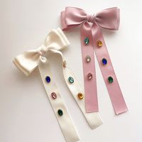 Sweet Bow Knot Cloth Diamond Hair Clip main image 1