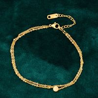 Wholesale Jewelry Double Chain Round Bean Titanium Steel Bracelet Nihaojewelry sku image 3