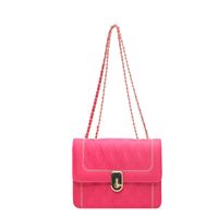 Women's Pu Leather Solid Color Lingge Streetwear Square Lock Clasp Shoulder Bag Crossbody Bag main image 4
