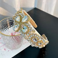 Style Baroque Fleur Chiffon Fait Main Diamant Bande De Cheveux sku image 1