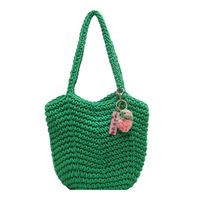 Frau Klein Alle Jahreszeiten Stricken Einfarbig Basic Eimer Offen Schultertasche Gehäkelte Tasche sku image 10