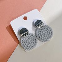 Wholesale Jewelry 1 Pair Simple Style Round Soft Clay Drop Earrings sku image 1