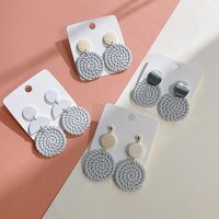 Wholesale Jewelry 1 Pair Simple Style Round Soft Clay Drop Earrings main image 1