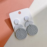 Wholesale Jewelry 1 Pair Simple Style Round Soft Clay Drop Earrings sku image 3