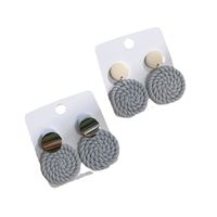Wholesale Jewelry 1 Pair Simple Style Round Soft Clay Drop Earrings main image 2