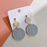 Wholesale Jewelry 1 Pair Simple Style Round Soft Clay Drop Earrings sku image 4