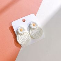 Wholesale Jewelry 1 Pair Sweet Flower Soft Clay Drop Earrings sku image 1