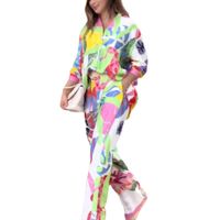 Women's Casual Plant Flower Polyester Printing Pants Sets main image 4