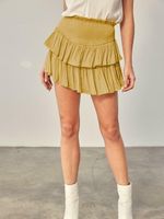 L'été Décontractée Couleur Unie Polyester Mini-robe Courte Jupes main image 4