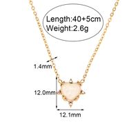 Vintage Style Simple Style Classic Style Heart Shape Stainless Steel Gem Inlay Artificial Gemstones 18k Gold Plated Women's Bracelets Earrings Necklace sku image 4