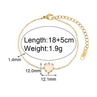 Vintage Style Simple Style Classic Style Heart Shape Stainless Steel Gem Inlay Artificial Gemstones 18k Gold Plated Women's Bracelets Earrings Necklace sku image 2