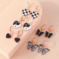 Sucré Forme De Cœur Papillon Alliage Femmes Des Boucles D'oreilles sku image 8